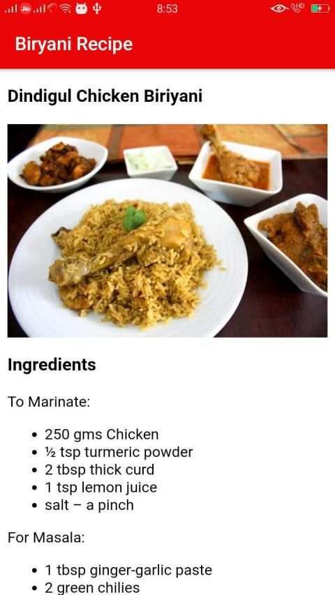 Biryani Recipe screenshot 2