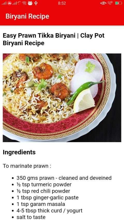 Biryani Recipe screenshot 1