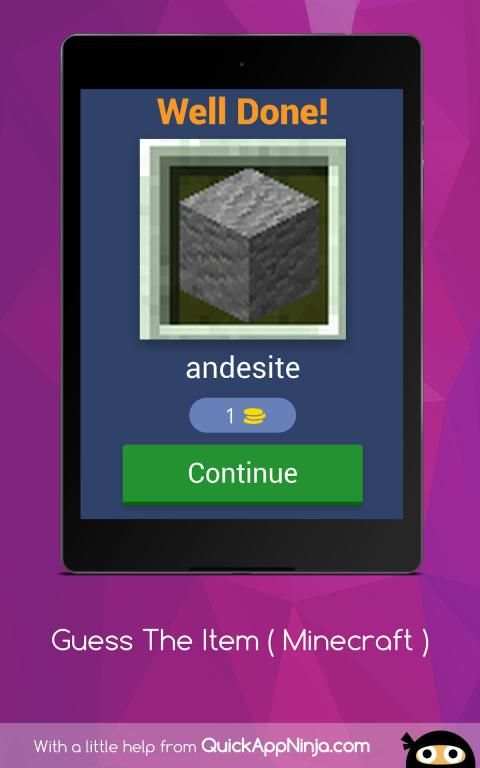 Guess The Item ( Minecraft 1.14.4 ) स्क्रीनशॉट 9