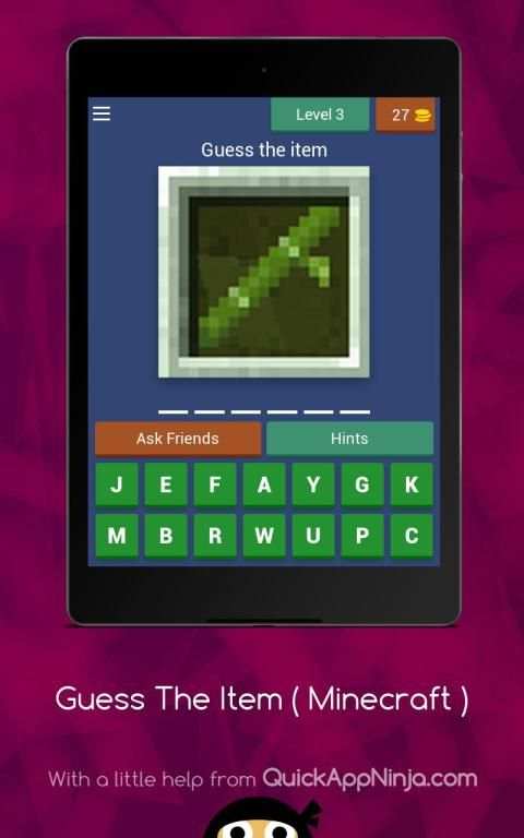 Guess The Item ( Minecraft 1.14.4 ) स्क्रीनशॉट 6