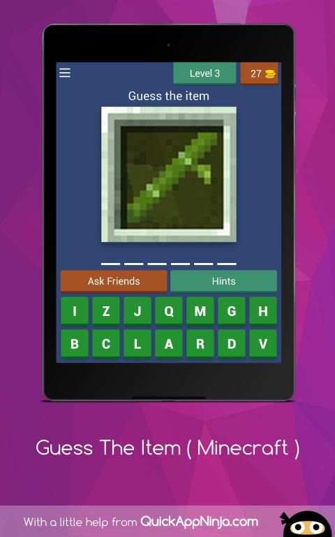 Guess The Item ( Minecraft 1.14.4 ) स्क्रीनशॉट 14