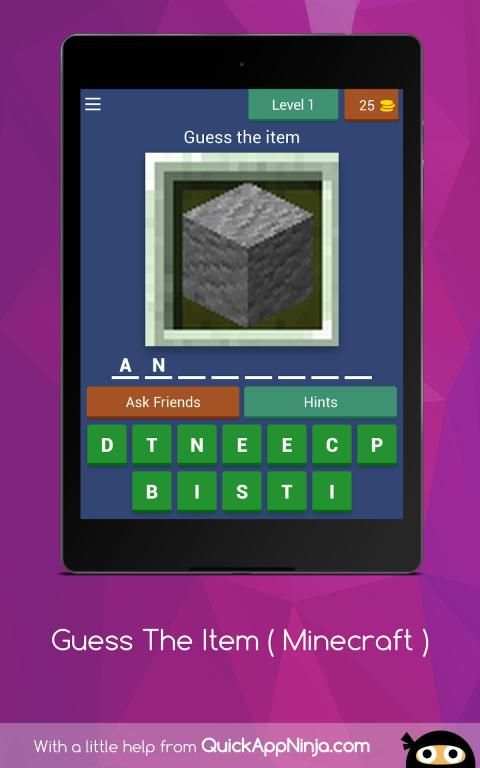 Guess The Item ( Minecraft 1.14.4 ) स्क्रीनशॉट 10