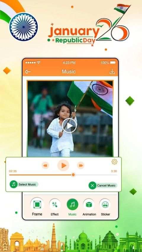 Republic Day Video Maker : 26th Jan. Video Maker screenshot 3
