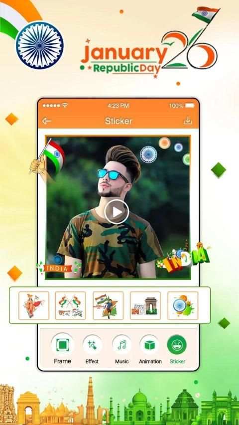 Republic Day Video Maker : 26th Jan. Video Maker screenshot 1