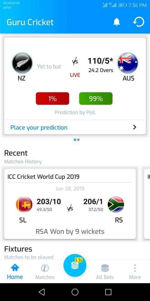 Guru Cricket - Predict to Win स्क्रीनशॉट 8