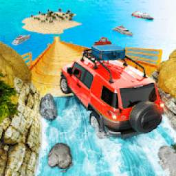 Mega Ramp Jeep Stunts - Offroad Beach Racer