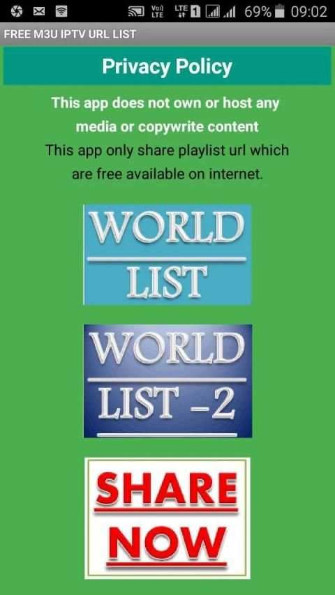 FREE M3U IPTV URL LIST 2 تصوير الشاشة