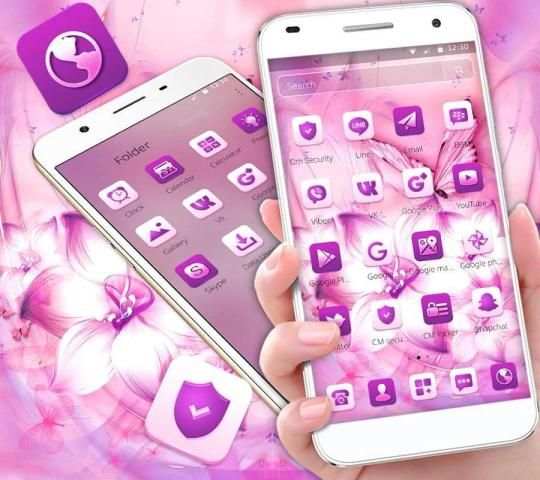 Pink Silk Bloom Flower Tema screenshot 2
