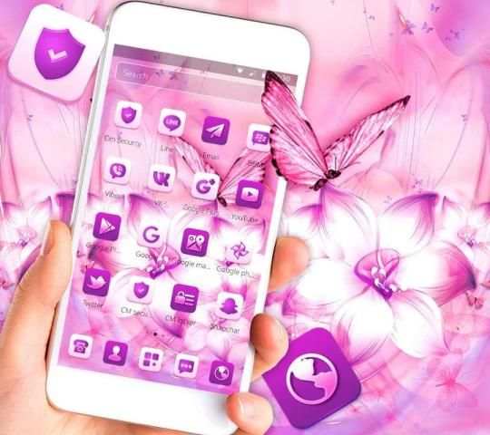 Pink Silk Bloom Flower Tema screenshot 4