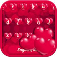 Red Heart Balloon Keyboard - Sweet Heart on 9Apps