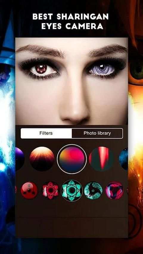 Sharingan Eyes Camera Photo Editor скриншот 6