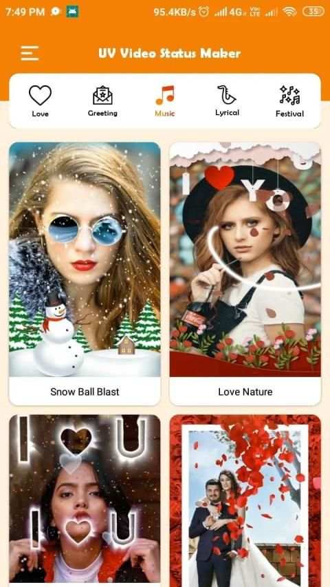UV Video Status Maker स्क्रीनशॉट 1