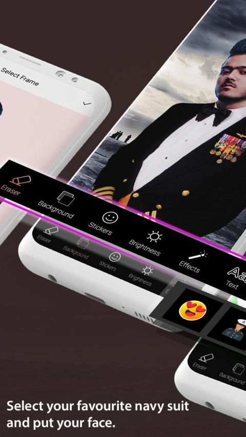 Navy Photo Suit Editor स्क्रीनशॉट 3