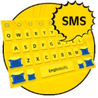 SMS Yellow Cartoon Keyboard-Chat SMS Keyboard