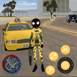 Ultimate Army Stickman Rope Hero Capitaine Mafia आइकन