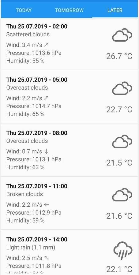 Weather screenshot 2