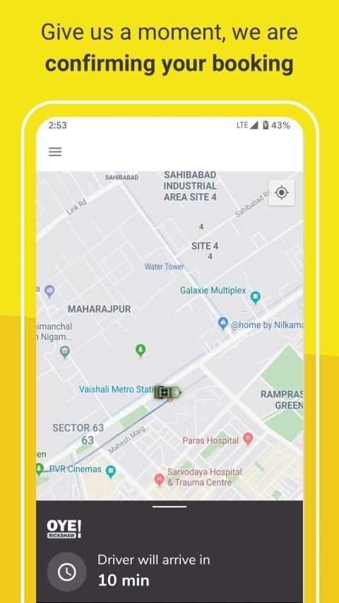 OYE Rickshaw - Metro feeder service for daily ride स्क्रीनशॉट 4