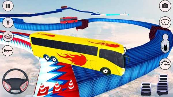 Impossible Bus Driving Sky Tracks - Bus Games screenshot 2