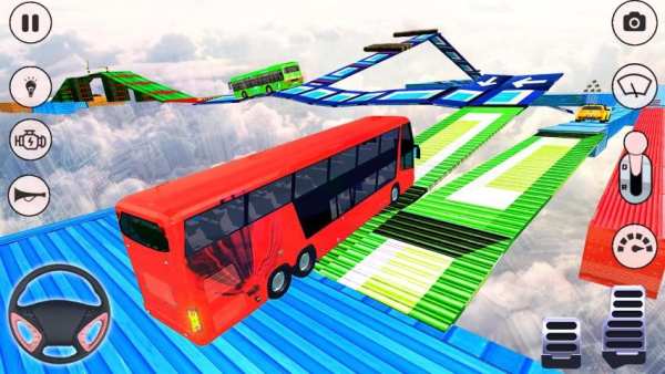 Impossible Bus Driving Sky Tracks - Bus Games screenshot 1