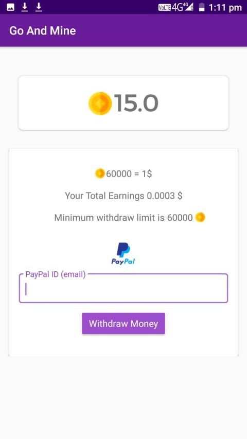 (Earn Money) Go and Mine स्क्रीनशॉट 1