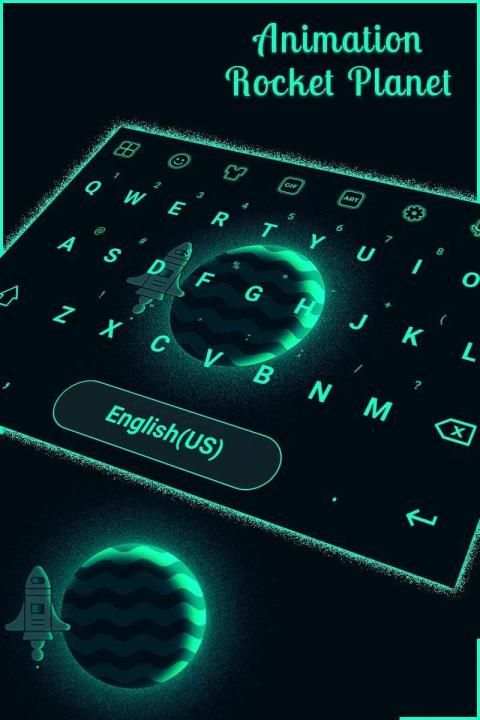 Animation Rocket Planet Keyboard स्क्रीनशॉट 2