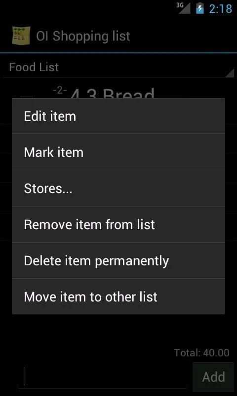 OI Shopping list screenshot 4