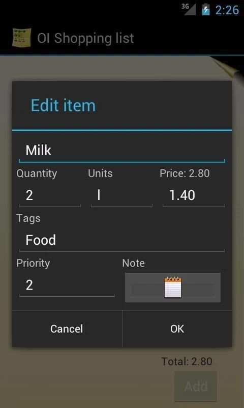 OI Shopping list screenshot 6