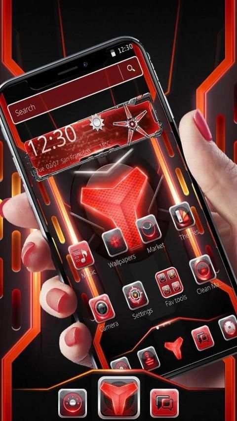 Cool Tech Red Business Theme स्क्रीनशॉट 2