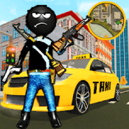 Crazy Stickman Taxi Driver Rope Hero Gang Star आइकन