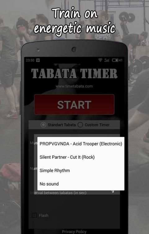 Tabata Timer L with Music स्क्रीनशॉट 6