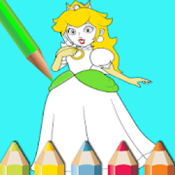 Princess coloring book drawing आइकन