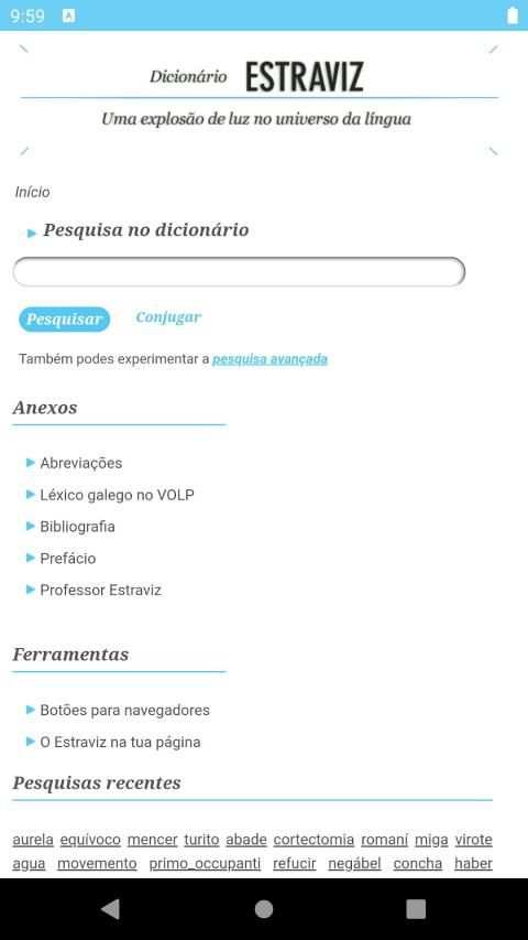 Dicionário Estraviz 2 تصوير الشاشة