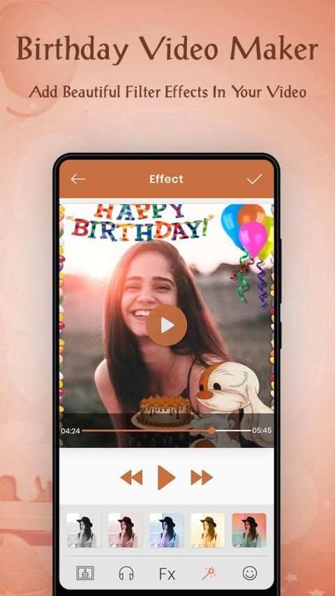 Birthday Video Maker with Music स्क्रीनशॉट 2