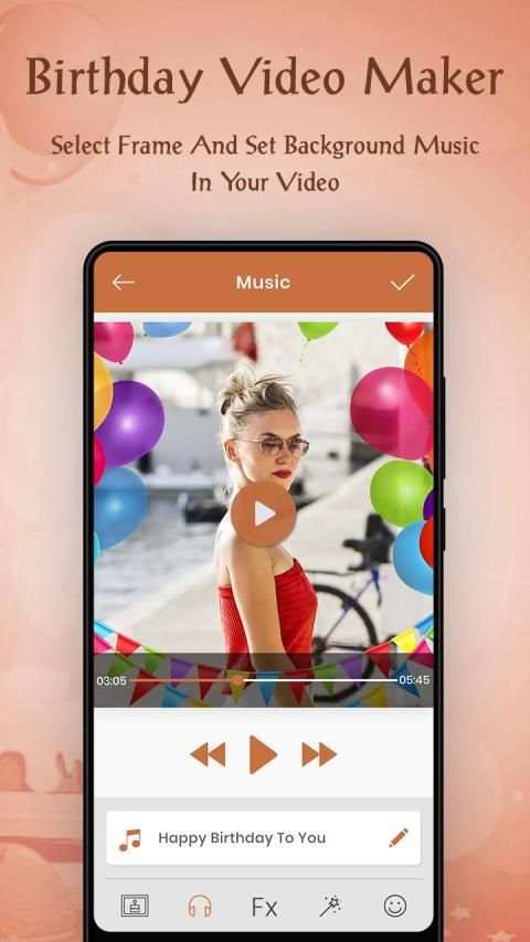 Birthday Video Maker with Music स्क्रीनशॉट 4