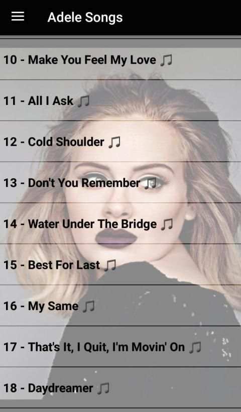 ADELE SONGS OFFLINE 2019 ( 37 SONGS ) स्क्रीनशॉट 5