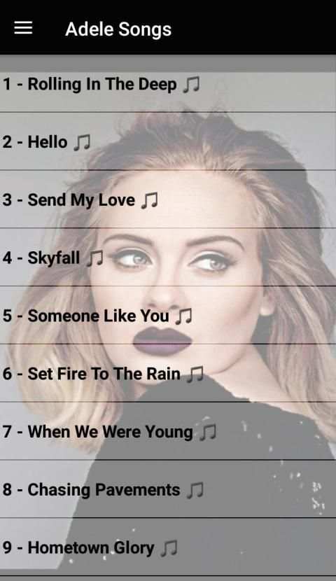 ADELE SONGS OFFLINE 2019 ( 37 SONGS ) स्क्रीनशॉट 7
