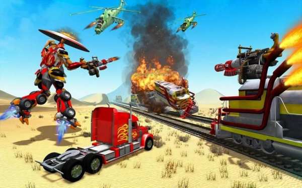 Indian Train Transformation Robot Game screenshot 1