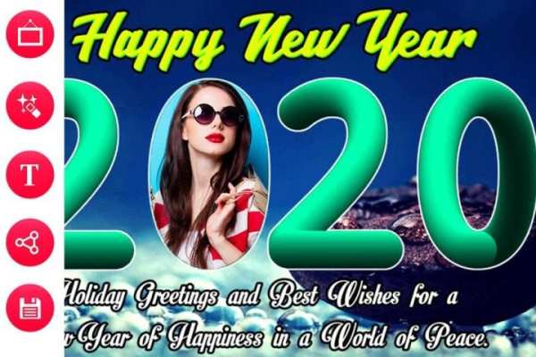 Happy New Year Photo Frame 2020| Photo Editor स्क्रीनशॉट 1