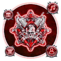 ikon Red Metal Skull Theme