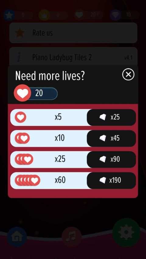 Piano Noir Ladybug Tiles 2 स्क्रीनशॉट 1