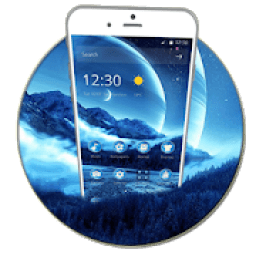 Blue Night Moon Scene Theme icon