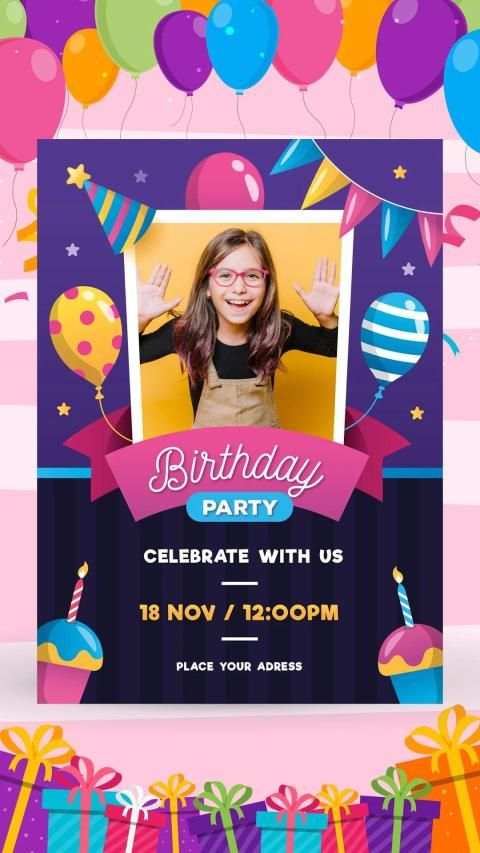 Birthday Invitation Card Maker screenshot 1