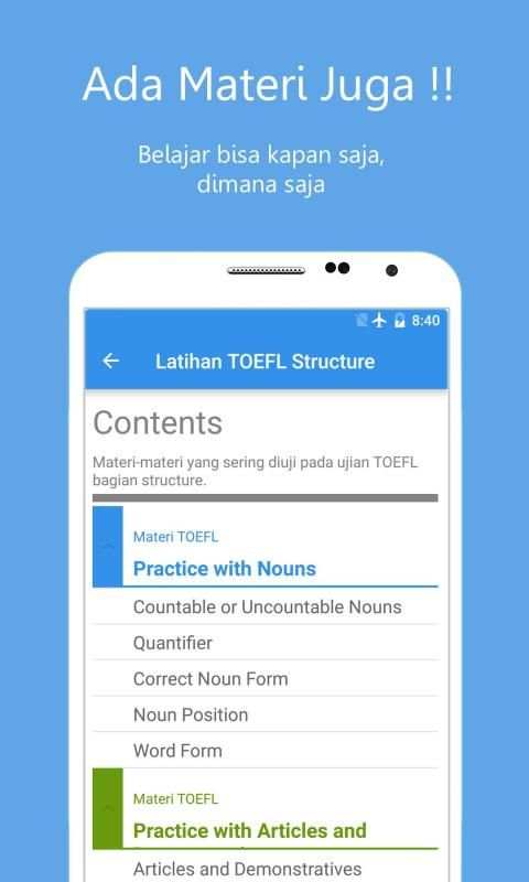 Latihan TOEFL® Structure screenshot 5