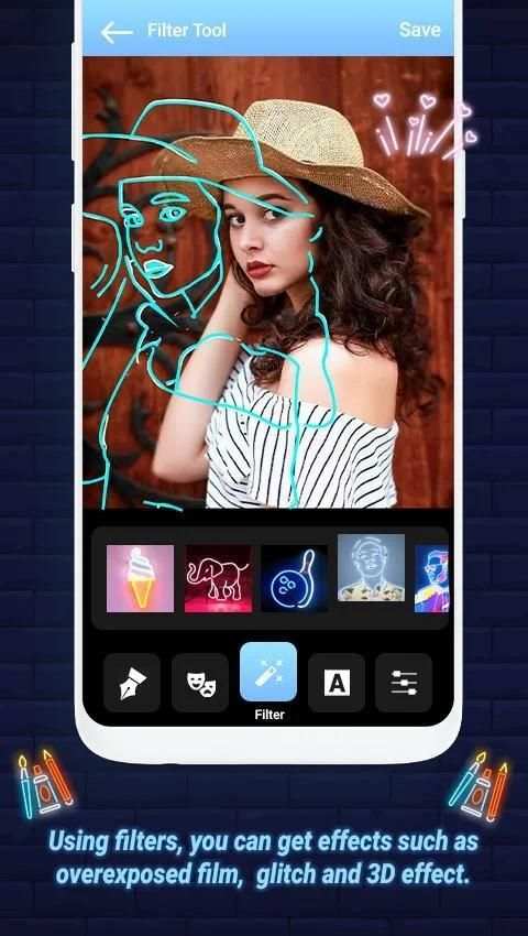 Neon Light Photo Effects - Photo Light Effects screenshot 5