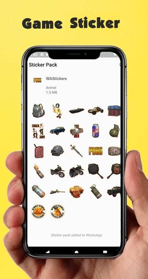 WAStickerApps pubg Sticker Packs स्क्रीनशॉट 3