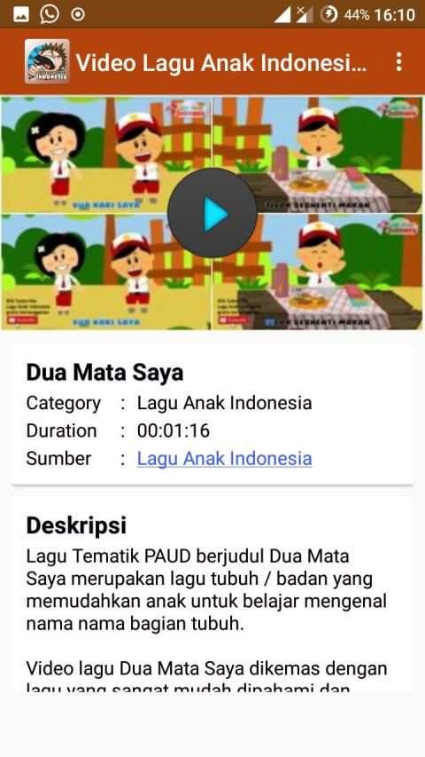 Video Lagu Anak Indonesia Offline screenshot 2