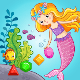 Link Jewels Mermaid - Gems Match 3 Jigsaw Puzzle icon