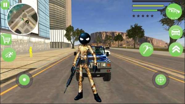 US Stickman Army Stickman Rope Hero Simulator screenshot 3