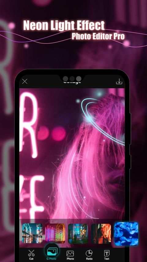 Neon Light Effect Photo Editor Pro स्क्रीनशॉट 4
