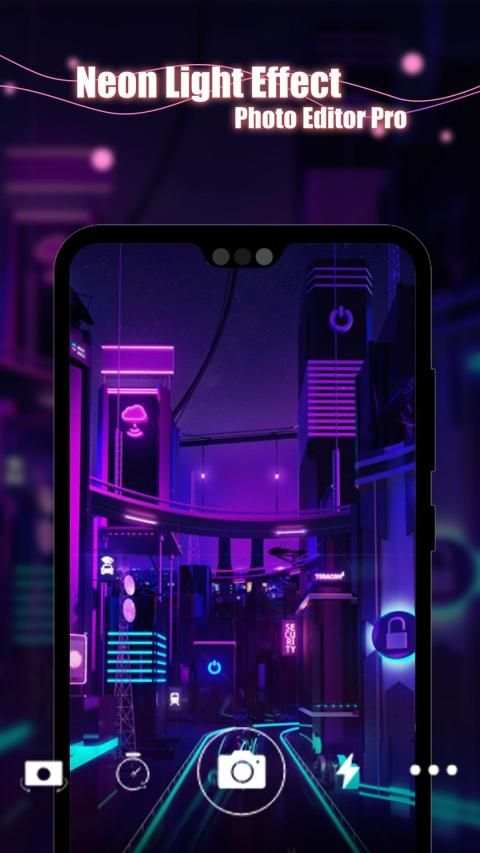 Neon Light Effect Photo Editor Pro स्क्रीनशॉट 1